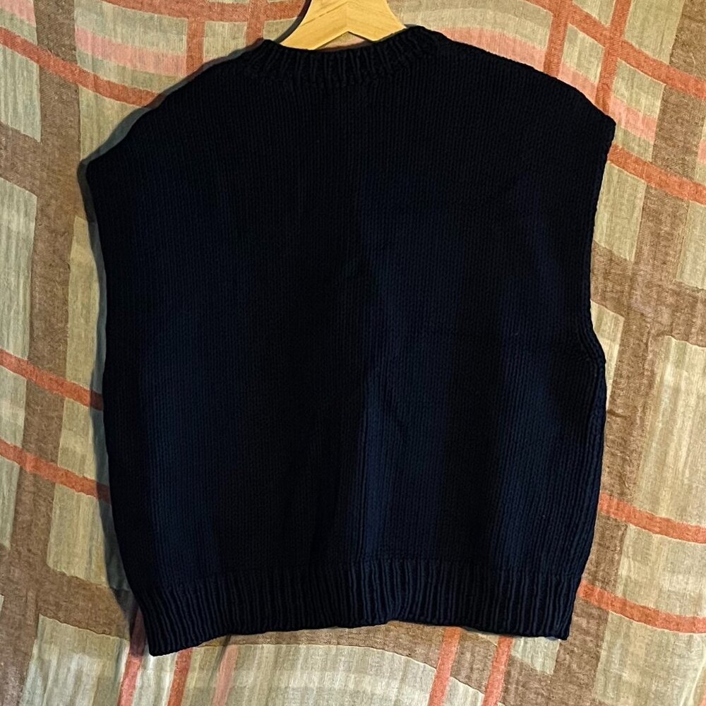 NWOT Babaa Vest No26 Navy - Picture 4 of 5